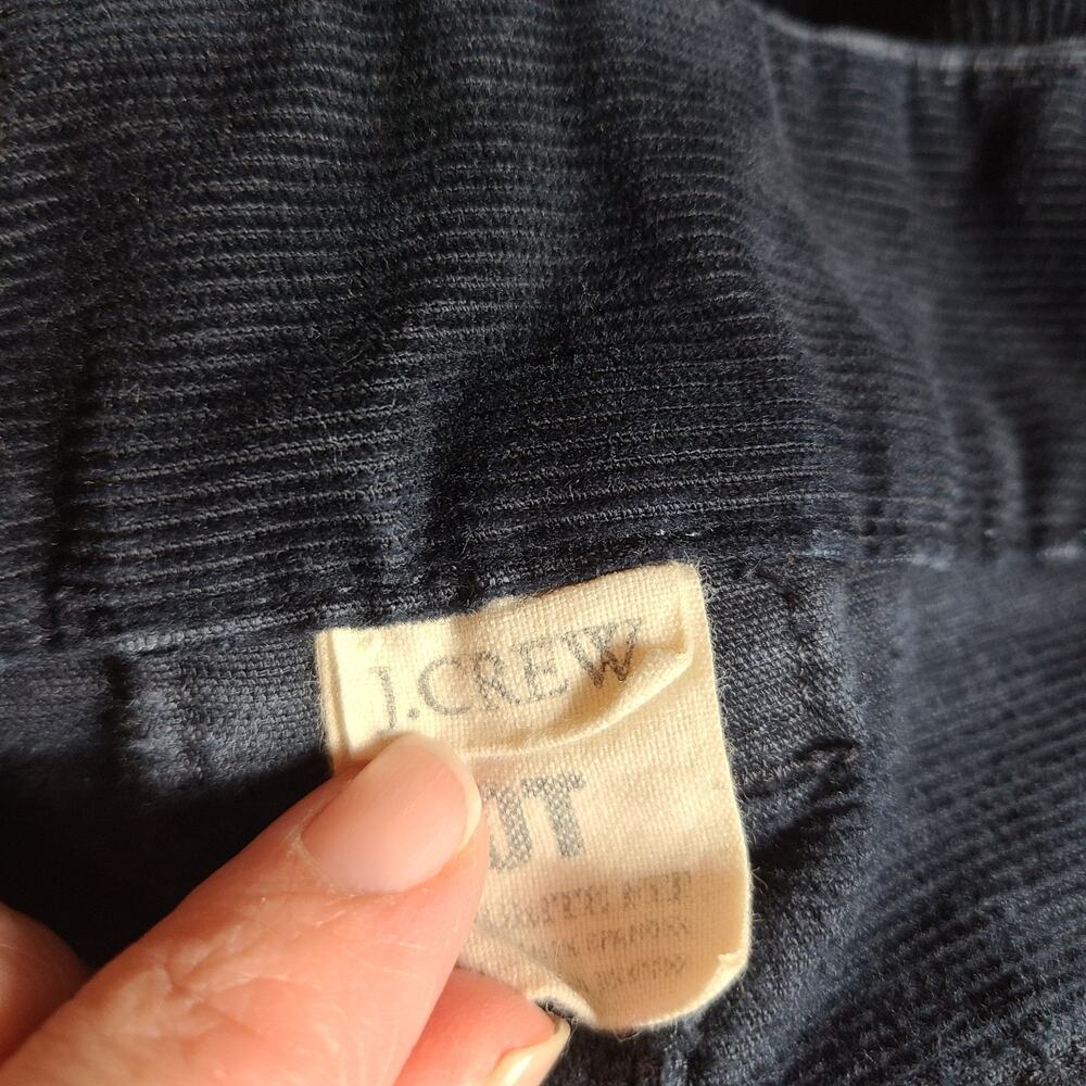 J Crew Favorite Fit Black Corduroy Pants Low Rise Skinny Fit Retro 90s Size 0T - Picture 6 of 15